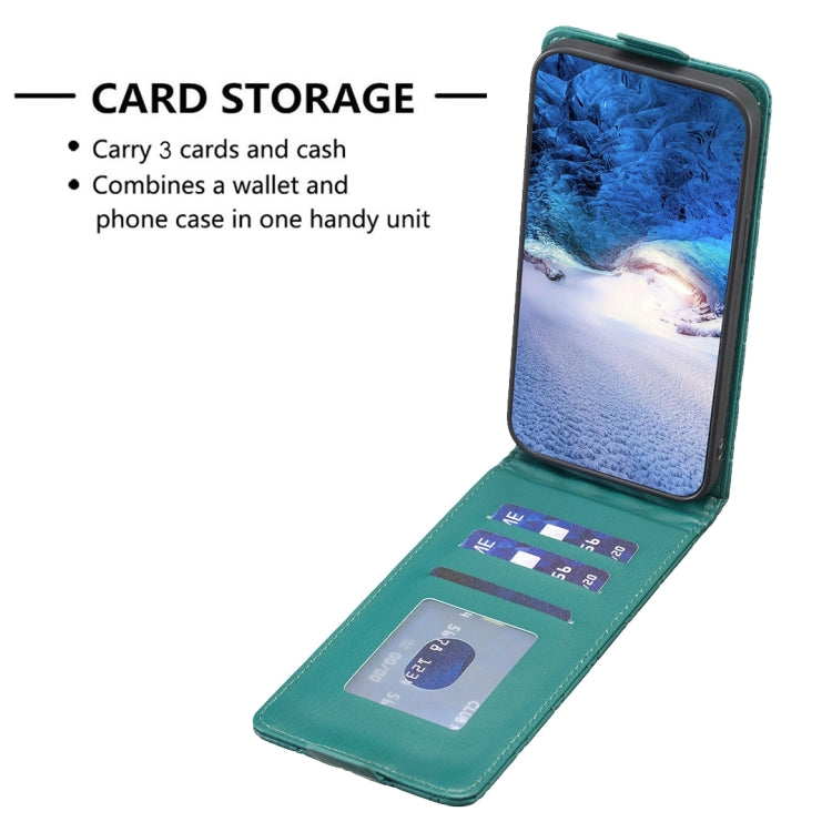 For Samsung Galaxy S25 5G Diamond Lattice Vertical Flip Leather Phone Case(Green) - Galaxy S25 5G Cases by PMC Jewellery | Online Shopping South Africa | PMC Jewellery | Buy Now Pay Later Mobicred