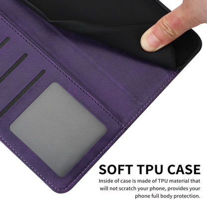 For Samsung Galaxy S25 Ultra 5G Solid Calf Texture Flip Leather Phone Case(Purple) - Galaxy S25 Ultra 5G Cases by PMC Jewellery | Online Shopping South Africa | PMC Jewellery | Buy Now Pay Later Mobicred