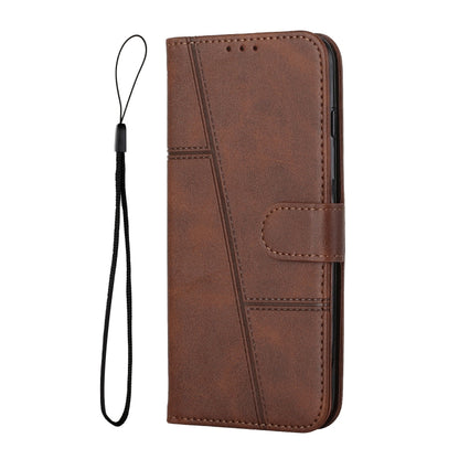 For Samsung Galaxy S25 Ultra 5G Stitching Calf Texture Buckle Leather Phone Case(Brown) - Galaxy S25 Ultra 5G Cases by PMC Jewellery | Online Shopping South Africa | PMC Jewellery | Buy Now Pay Later Mobicred