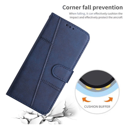 For Samsung Galaxy S25 Ultra 5G Stitching Calf Texture Buckle Leather Phone Case(Blue) - Galaxy S25 Ultra 5G Cases by PMC Jewellery | Online Shopping South Africa | PMC Jewellery | Buy Now Pay Later Mobicred