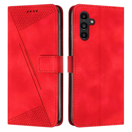 For Samsung Galaxy S25 / S24 5G Dream Triangle Leather Phone Case with Long Lanyard(Red) - Galaxy S25 5G Cases by PMC Jewellery | Online Shopping South Africa | PMC Jewellery | Buy Now Pay Later Mobicred