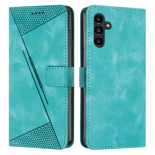 For Samsung Galaxy S25 / S24 5G Dream Triangle Leather Phone Case with Long Lanyard(Green) - Galaxy S25 5G Cases by PMC Jewellery | Online Shopping South Africa | PMC Jewellery | Buy Now Pay Later Mobicred