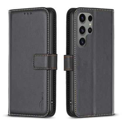 For Samsung Galaxy S25 Ultra 5G Magnetic Buckle Leather Phone Case(Black) - Galaxy S25 Ultra 5G Cases by PMC Jewellery | Online Shopping South Africa | PMC Jewellery | Buy Now Pay Later Mobicred