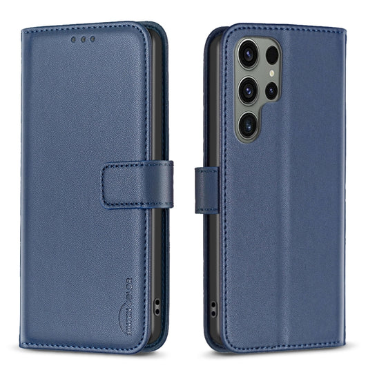 For Samsung Galaxy S25 Ultra 5G Magnetic Buckle Leather Phone Case(Blue) - Galaxy S25 Ultra 5G Cases by PMC Jewellery | Online Shopping South Africa | PMC Jewellery | Buy Now Pay Later Mobicred