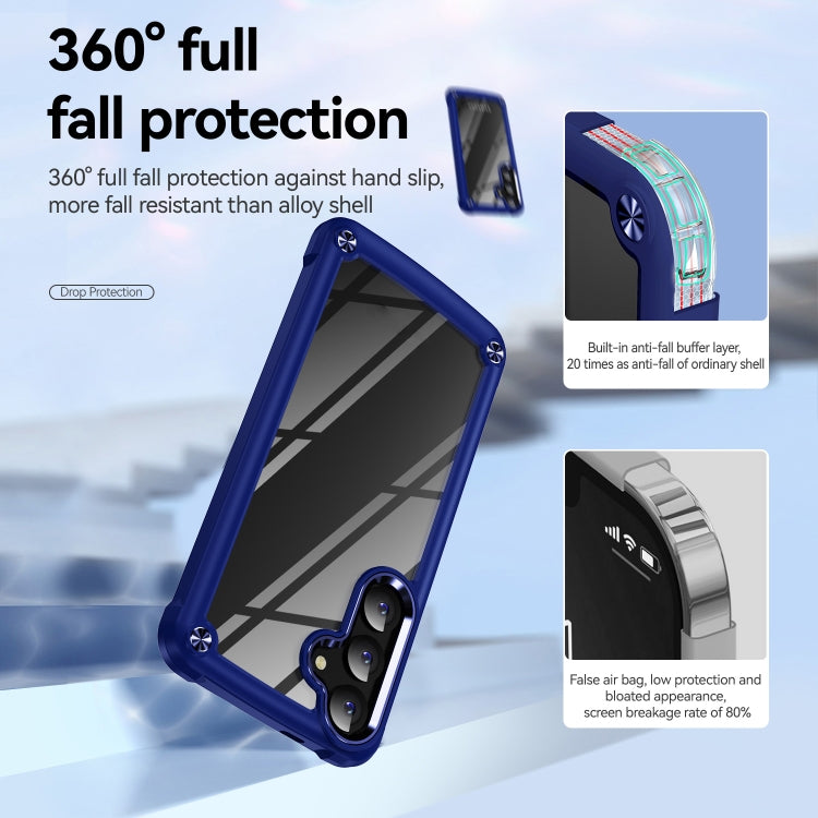 For Samsung Galaxy S25 5G TPU + PC Lens Protection Phone Case(Blue) - Galaxy S25 5G Cases by PMC Jewellery | Online Shopping South Africa | PMC Jewellery | Buy Now Pay Later Mobicred