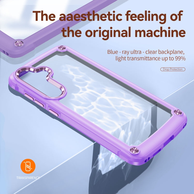 For Samsung Galaxy S25+ 5G TPU + PC Lens Protection Phone Case(Purple) - Galaxy S25+ 5G Cases by PMC Jewellery | Online Shopping South Africa | PMC Jewellery | Buy Now Pay Later Mobicred