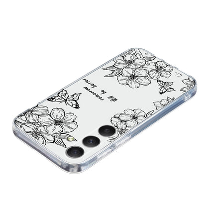 For Samsung Galaxy S25+ 5G Colorful Painting Pattern TPU Phone Case(Butterfly Flower) - Galaxy S25+ 5G Cases by PMC Jewellery | Online Shopping South Africa | PMC Jewellery | Buy Now Pay Later Mobicred