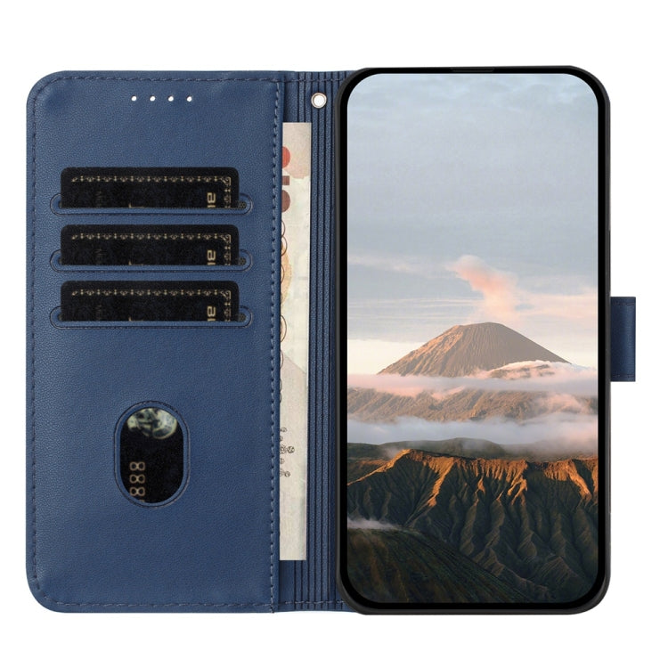 For Huawei Pura 70 Triangle Pattern Buckle Clasp Leather Phone Case(Royal Blue) - Huawei Cases by PMC Jewellery | Online Shopping South Africa | PMC Jewellery | Buy Now Pay Later Mobicred