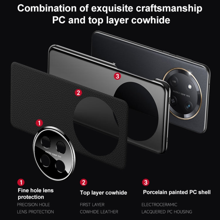 For Honor Magic7 Pro Genuine Leather PC Phone Case(Green) - Honor Cases by PMC TechLife | Online Shopping South Africa | PMC TechLife | Buy Now Pay Later Mobicred