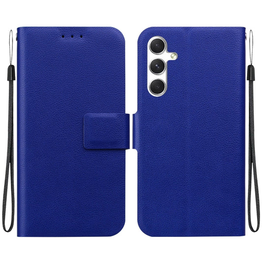 For Samsung Galaxy S25 5G Ultra-thin Voltage Magnetic Buckle Leather Phone Case(Blue) - Galaxy S25 5G Cases by PMC Jewellery | Online Shopping South Africa | PMC Jewellery | Buy Now Pay Later Mobicred