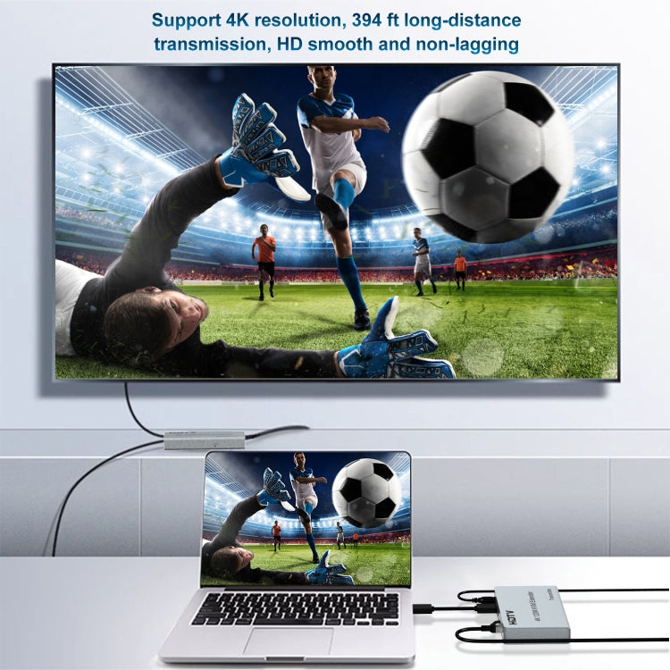 120m HDMI USB KVM 4K Network Extender, Plug:US Plug - Amplifier by PMC TechLife | Online Shopping South Africa | PMC TechLife | Buy Now Pay Later Mobicred