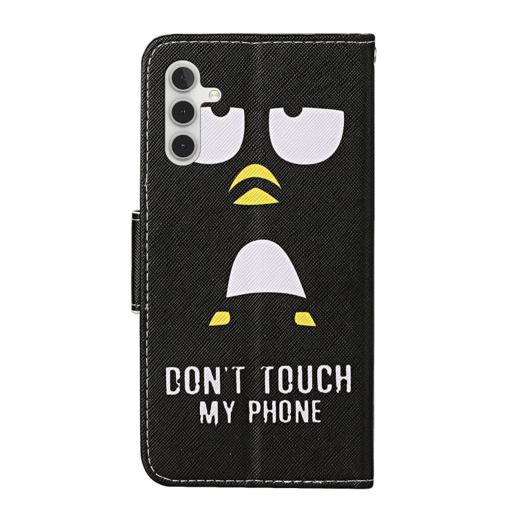 For Samsung Galaxy S25+ 5G Colored Drawing Pattern Leather Phone Case(Penguin) - Galaxy S25+ 5G Cases by PMC Jewellery | Online Shopping South Africa | PMC Jewellery | Buy Now Pay Later Mobicred