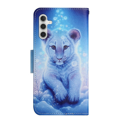 For Samsung Galaxy S25+ 5G Colored Drawing Pattern Leather Phone Case(Little Leopard) - Galaxy S25+ 5G Cases by PMC Jewellery | Online Shopping South Africa | PMC Jewellery | Buy Now Pay Later Mobicred