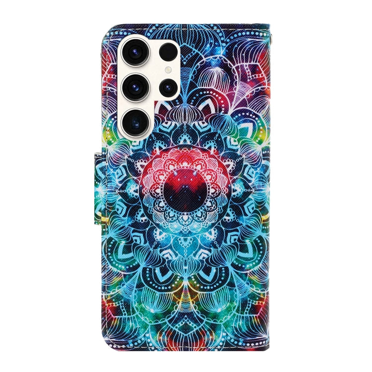For Samsung Galaxy S25 Ultra 5G Colored Drawing Pattern Leather Phone Case(Mandala) - Galaxy S25 Ultra 5G Cases by PMC Jewellery | Online Shopping South Africa | PMC Jewellery | Buy Now Pay Later Mobicred