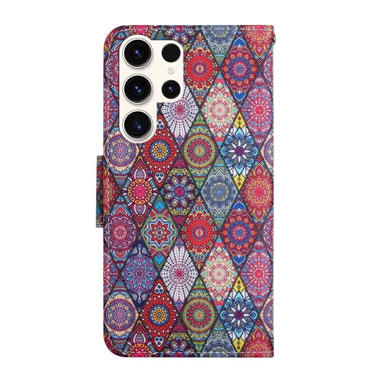 For Samsung Galaxy S25 Ultra 5G Colored Drawing Pattern Leather Phone Case(Diamond Kaleidoscope) - free shipping - PMC Jewellery - Order now!