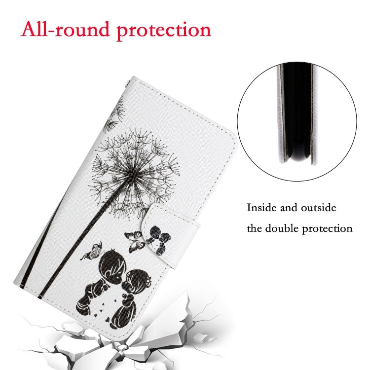 For Samsung Galaxy S25 Ultra 5G Colored Drawing Pattern Leather Phone Case(Dandelion) - Galaxy S25 Ultra 5G Cases by PMC Jewellery | Online Shopping South Africa | PMC Jewellery | Buy Now Pay Later Mobicred