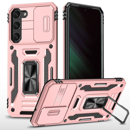 For Samsung Galaxy S25+ 5G Armor PC Hybrid TPU Camera Shield Phone Case(Rose Gold) - Galaxy S25+ 5G Cases by PMC Jewellery | Online Shopping South Africa | PMC Jewellery | Buy Now Pay Later Mobicred