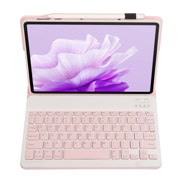 For Honor Pad X9 / X8 Pro 11.5 AH15 Ultra-thin Detachable Bluetooth Keyboard Leather Tablet Case(Pink White) - Others Keyboard by PMC Jewellery | Online Shopping South Africa | PMC Jewellery | Buy Now Pay Later Mobicred