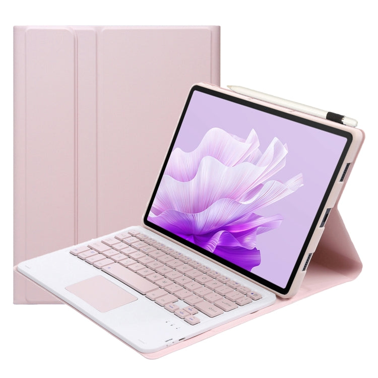 For Huawei MatePad 11.5 S 2024 AH20-A Ultra-thin Detachable Bluetooth Keyboard Leather Tablet Case with Touchpad(Pink White) - Others Keyboard by PMC Jewellery | Online Shopping South Africa | PMC Jewellery | Buy Now Pay Later Mobicred