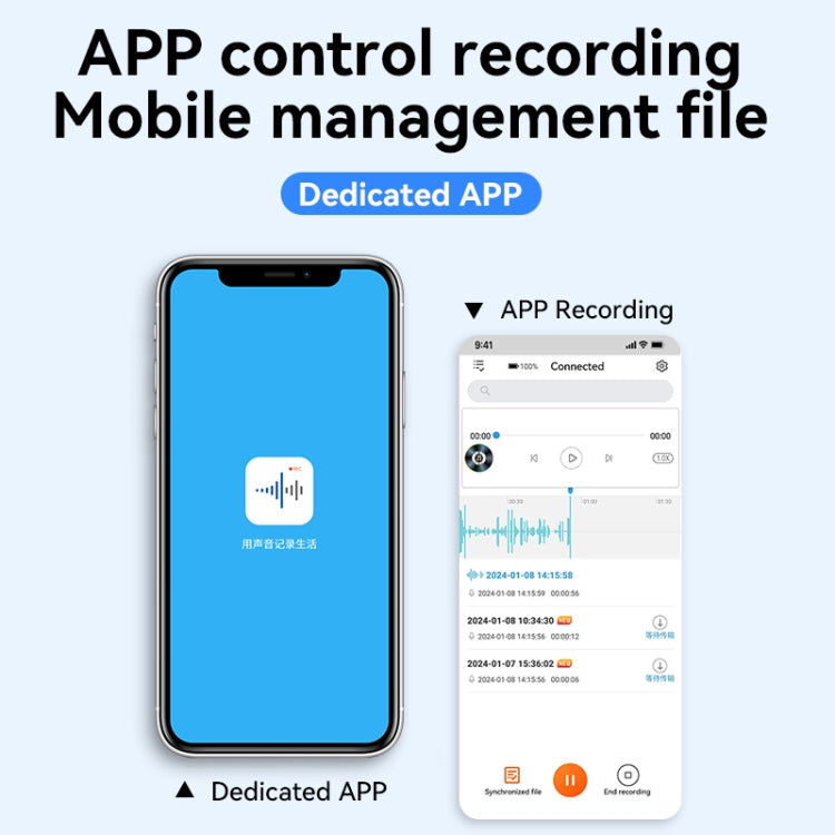 Q61A Ultra-thin HD Noise Reduction Voice Recording Pen Support APP Control, Memory:8GB(Black) - Recording Pen by PMC TechLife | Online Shopping South Africa | PMC TechLife | Buy Now Pay Later Mobicred