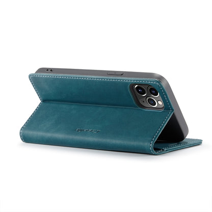 For iPhone 12 Pro Max CaseMe-013 Multifunctional Retro Frosted Horizontal Flip Leather Case with Card Slot & Holder & Wallet(Blue) - iPhone 12 Pro Max Cases by CaseMe | Online Shopping South Africa | PMC Jewellery | Buy Now Pay Later Mobicred