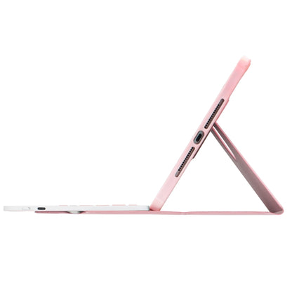 For iPad Pro 11 2024 L13-A 360 Rotation Acrylic Transparent Bluetooth Keyboard Leather Case With Touch Control(Pink) - For iPad Pro by PMC Jewellery | Online Shopping South Africa | PMC Jewellery | Buy Now Pay Later Mobicred