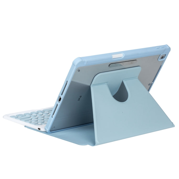 For iPad Pro 11 2024 YL13 360 Rotation Acrylic Transparent Round Keycap Bluetooth Keyboard Leather Case(Blue) - For iPad Pro by PMC Jewellery | Online Shopping South Africa | PMC Jewellery | Buy Now Pay Later Mobicred