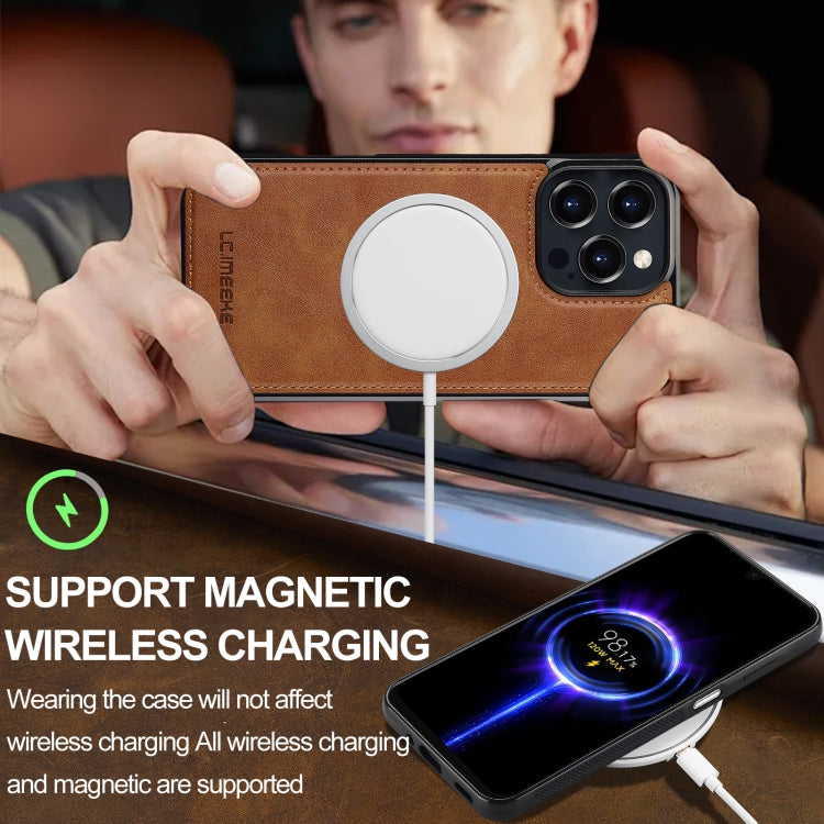 For iPhone 16 Pro LC.IMEEKE Magsafe Phone Case(Brown) - free shipping - PMC Jewellery - Order now!