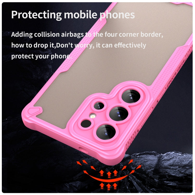 For Samsung Galaxy S25 Ultra 5G Armor Glaze PC Hybrid TPU Phone Case(Pink) - Galaxy S25 Ultra 5G Cases by PMC Jewellery | Online Shopping South Africa | PMC Jewellery | Buy Now Pay Later Mobicred