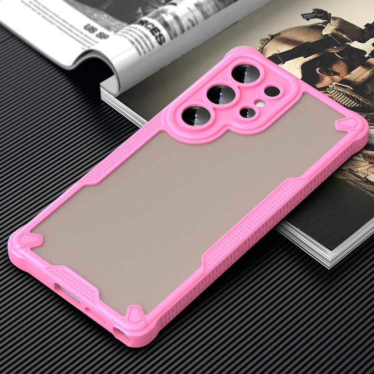 For Samsung Galaxy S25 Ultra 5G Armor Glaze PC Hybrid TPU Phone Case(Pink) - Galaxy S25 Ultra 5G Cases by PMC Jewellery | Online Shopping South Africa | PMC Jewellery | Buy Now Pay Later Mobicred