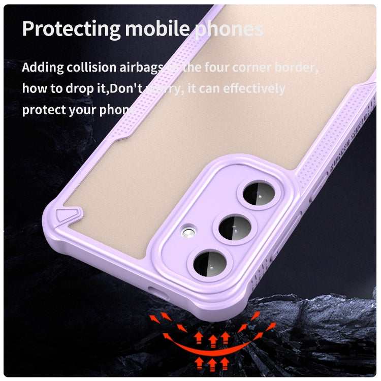 For Samsung Galaxy S25+ 5G Armor Glaze PC Hybrid TPU Phone Case(Purple) - Galaxy S25+ 5G Cases by PMC Jewellery | Online Shopping South Africa | PMC Jewellery | Buy Now Pay Later Mobicred