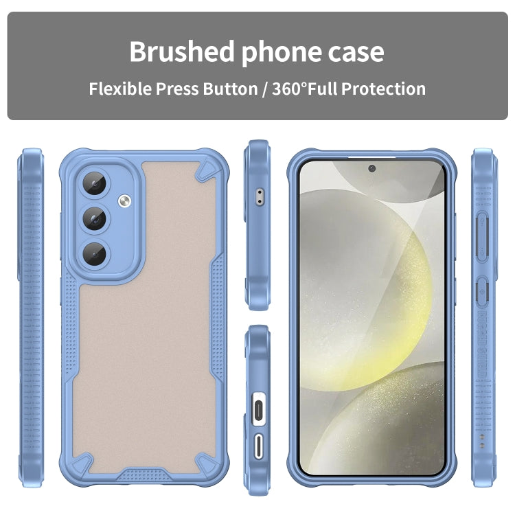 For Samsung Galaxy S25 5G Armor Glaze PC Hybrid TPU Phone Case(Blue) - Galaxy S25 5G Cases by PMC Jewellery | Online Shopping South Africa | PMC Jewellery | Buy Now Pay Later Mobicred