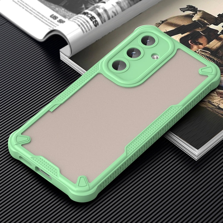 For Samsung Galaxy S25 5G Armor Glaze PC Hybrid TPU Phone Case(Green) - Galaxy S25 5G Cases by PMC Jewellery | Online Shopping South Africa | PMC Jewellery | Buy Now Pay Later Mobicred