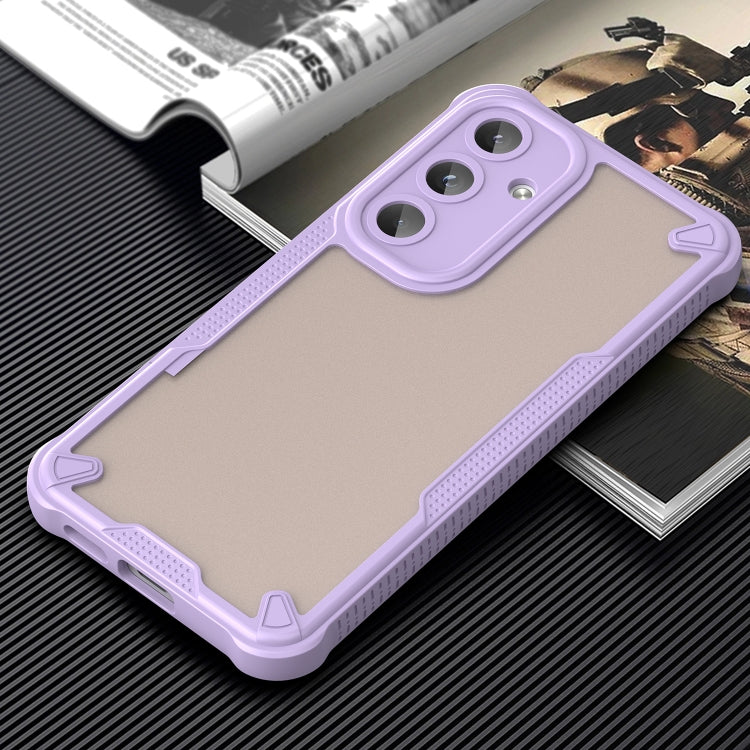 For Samsung Galaxy S25 5G Armor Glaze PC Hybrid TPU Phone Case(Purple) - Galaxy S25 5G Cases by PMC Jewellery | Online Shopping South Africa | PMC Jewellery | Buy Now Pay Later Mobicred