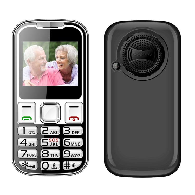 W26 Elder Keypad Phone, 2.2 inch, 6800mAh, 21 Keys, SOS, FM, Dual SIM, GSM, Plug:EU Plug(Black) - Others by PMC Jewellery | Online Shopping South Africa | PMC Jewellery | Buy Now Pay Later Mobicred