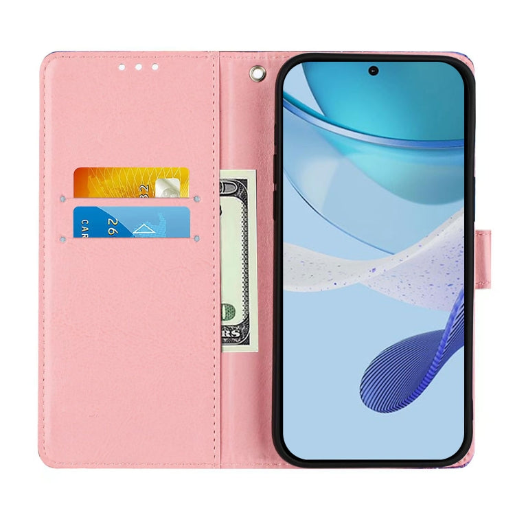 For Doogee N55 Plus Colored Drawing Pattern Plain Weave Leather Phone Case(Baby Panda) - More Brand by PMC TechLife | Online Shopping South Africa | PMC TechLife | Buy Now Pay Later Mobicred