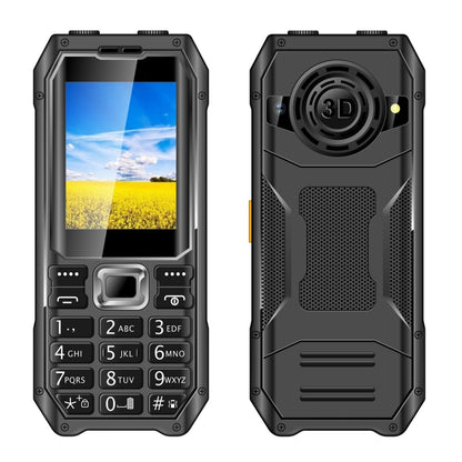 Q6000 Elder Keypad Phone, 2.4 inch, 6800mAh, Dual Flashlights, 21 Keys, SOS, FM, Dual SIM, GSM, Plug:US Plug(Black) - Others by PMC Jewellery | Online Shopping South Africa | PMC Jewellery | Buy Now Pay Later Mobicred