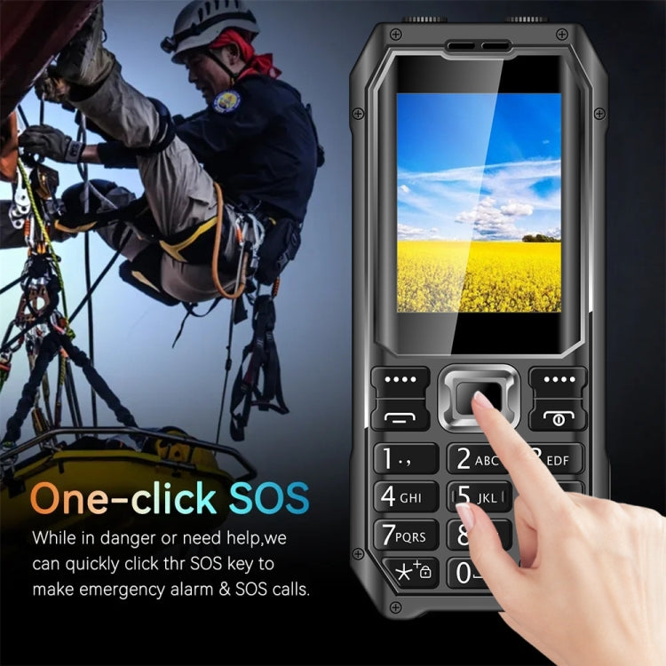 Q6000 Elder Keypad Phone, 2.4 inch, 6800mAh, Dual Flashlights, 21 Keys, SOS, FM, Dual SIM, GSM, Plug:US Plug(Black) - Others by PMC Jewellery | Online Shopping South Africa | PMC Jewellery | Buy Now Pay Later Mobicred