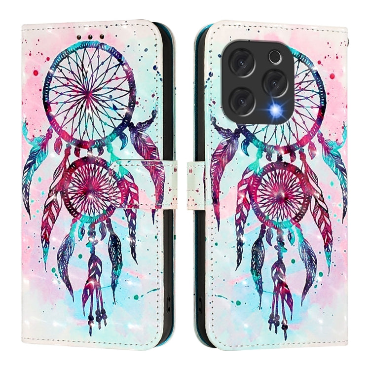For Doogee N55 Plus 3D Painting Horizontal Flip Leather Phone Case(Color Drop Wind Chimes) - More Brand by PMC TechLife | Online Shopping South Africa | PMC TechLife | Buy Now Pay Later Mobicred