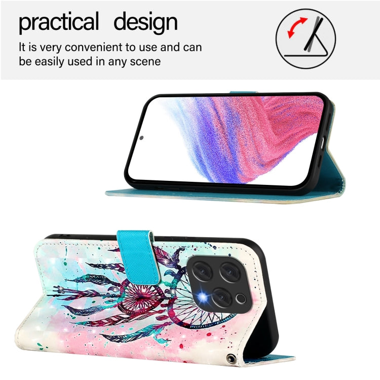 For Doogee N55 Plus 3D Painting Horizontal Flip Leather Phone Case(Color Drop Wind Chimes) - More Brand by PMC TechLife | Online Shopping South Africa | PMC TechLife | Buy Now Pay Later Mobicred