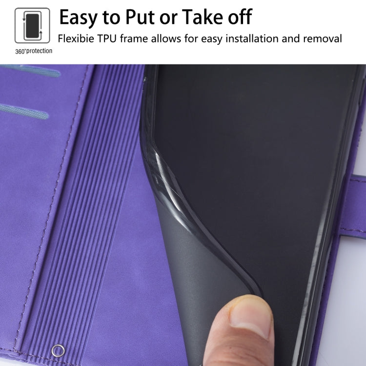 For Doogee N55 Plus Crossbody 3D Embossed Flip Leather Phone Case(Purple) - Doogee Cases by PMC TechLife | Online Shopping South Africa | PMC TechLife | Buy Now Pay Later Mobicred