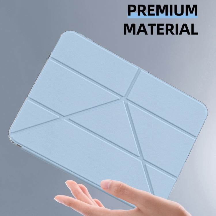 For iPad Air 11 2025 / 2024 mutural Y-Shape Deformation Leather Tablet Case(Navy Blue) - free shipping - PMc TechLife - Order now!