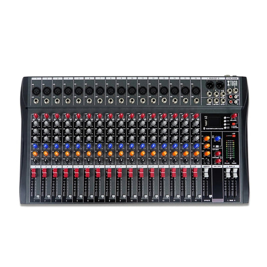 XTUGA CT160X 16-Channels Audio Mixer DJ Mixing Console with 48V Power Supply(US Plug) - Live Sound Effects Processors by XTUGA | Online Shopping South Africa | PMC Jewellery | Buy Now Pay Later Mobicred