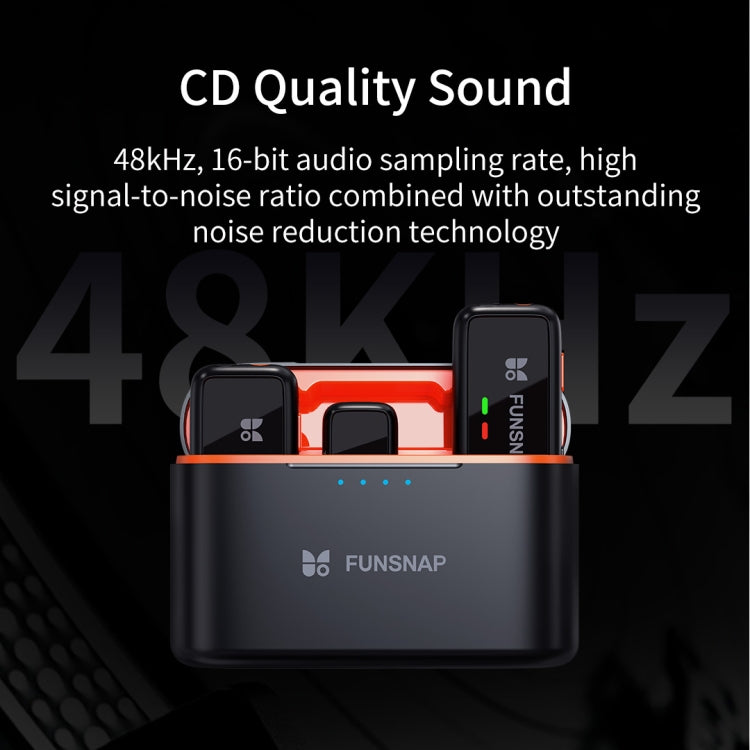 FUNSNAP S6 Lavalier Wireless Microphone, 8 Pin RX + 2 TX with Charging Case - free shipping - PMC TechLife - Order now!