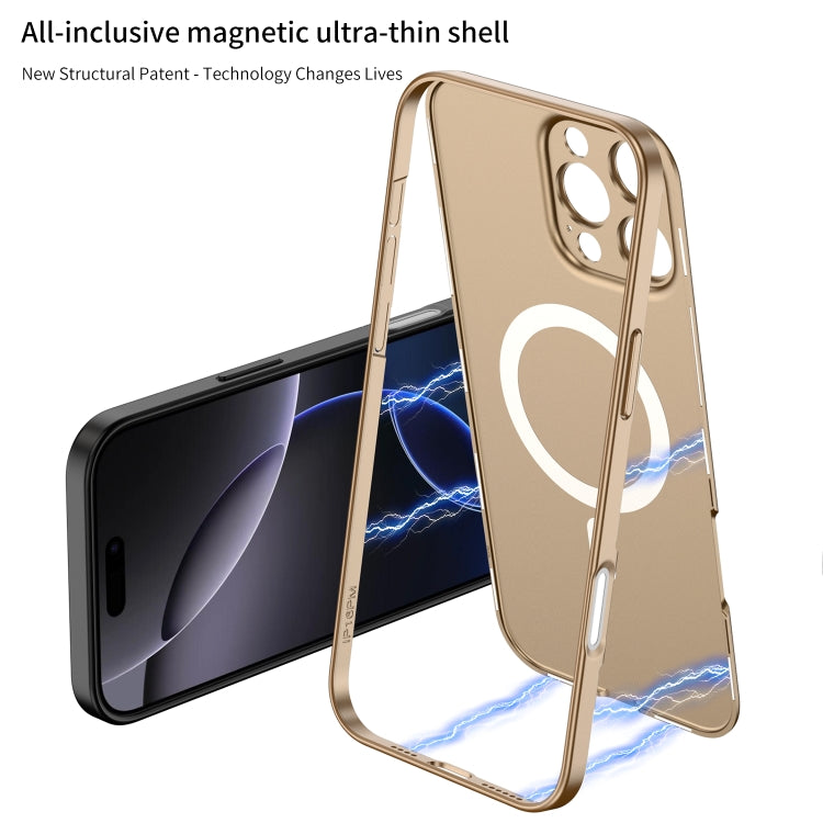 For iPhone 16 Plus GKK MagSafe Full Coverage Phone Case(Gold) - free shipping - PMC Jewellery - Order now!