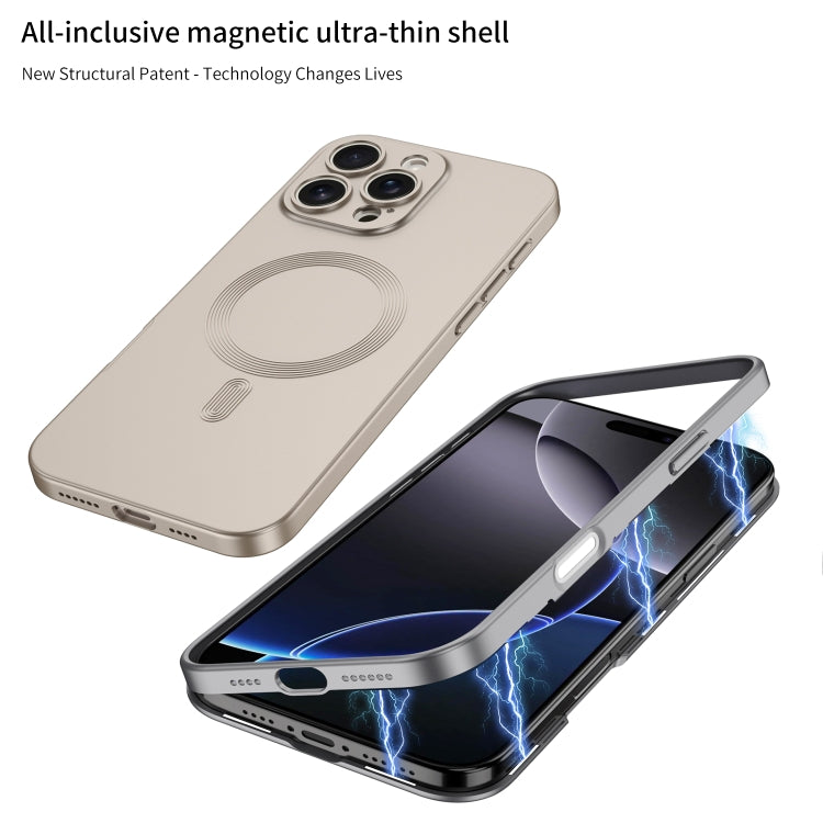 For iPhone 16 Plus GKK MagSafe Full Coverage Phone Case(Gold) - free shipping - PMC Jewellery - Order now!