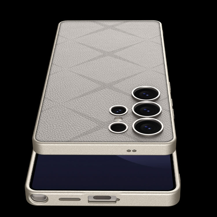 For Samsung Galaxy S25 Ultra 5G GKK Asterism Metal Paint Skin Feel Leather Full Coverage Phone Case(Grey) - Galaxy S25 Ultra 5G Cases by GKK | Online Shopping South Africa | PMC Jewellery | Buy Now Pay Later Mobicred