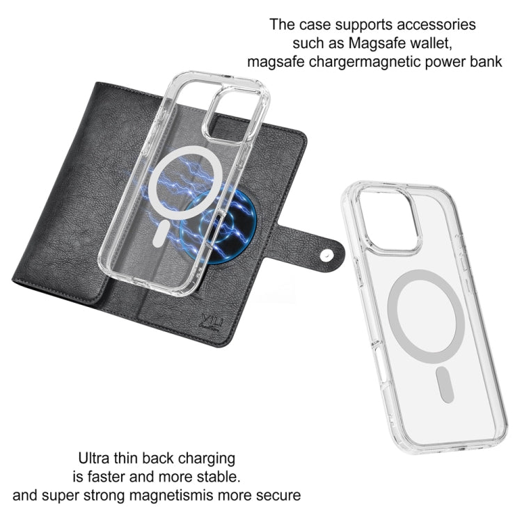 For iPhone 16 Pro Max ViLi GVS-C Series MagSafe Magnetic RFID Leather Flip Phone Case(Black) - free shipping - PMC Jewellery - Order now!