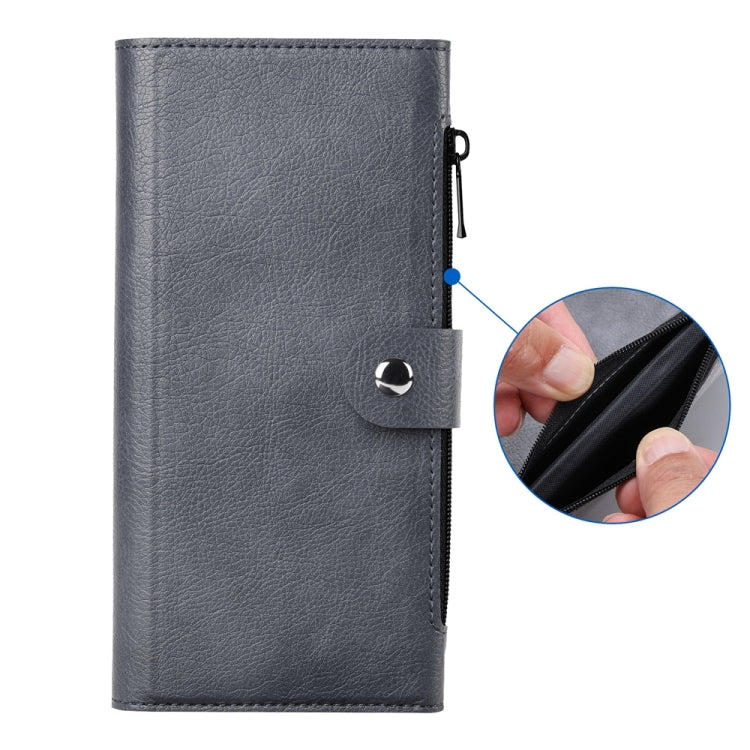 For iPhone 16 Plus ViLi GVS-C Series MagSafe Magnetic RFID Leather Flip Phone Case(Grey) - free shipping - PMC Jewellery - Order now!