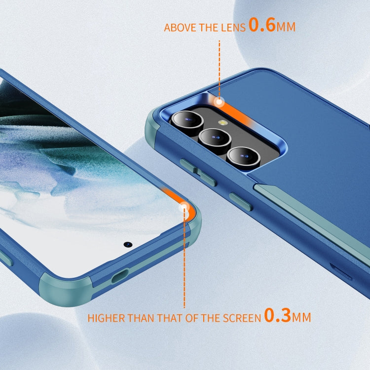 For Samsung Galaxy S25 5G TPU + PC Shockproof Protective Phone Case(Royal Blue + Grey Green) - Galaxy S25 5G Cases by PMC Jewellery | Online Shopping South Africa | PMC Jewellery | Buy Now Pay Later Mobicred